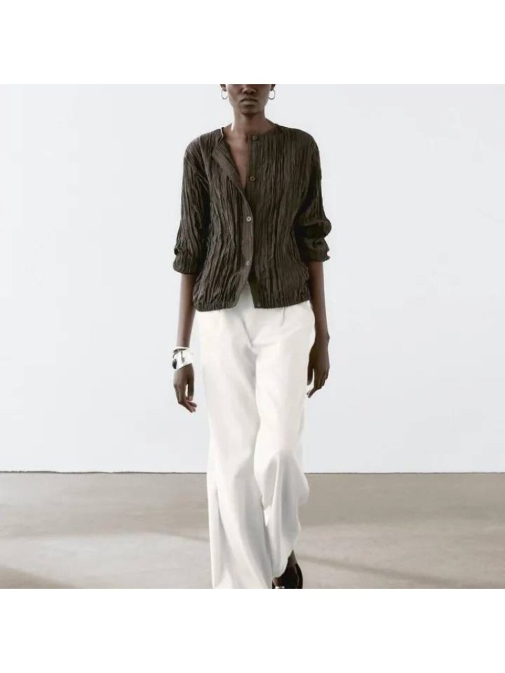 Massimo Dutti Womens trousers Pants Off White 4 US 36 EU 5028/728 NWT